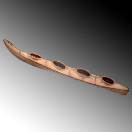 An Inuit canoe model